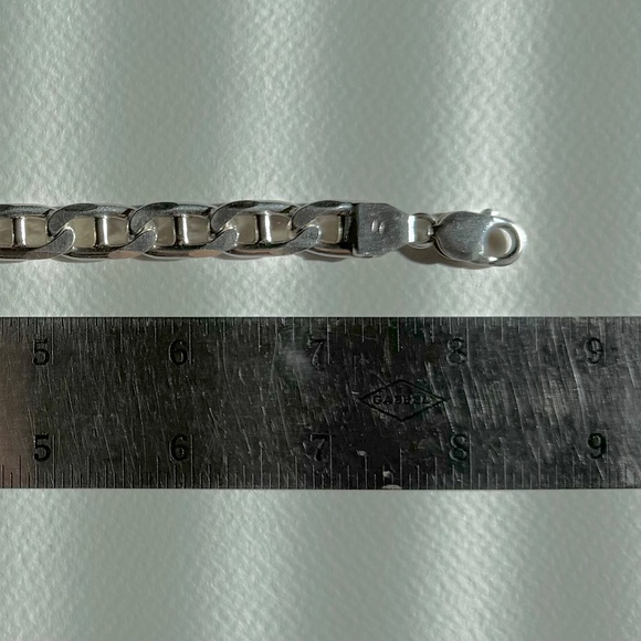 Vintage Heavy Sterling Silver Mariner Link Bracelet 925 Italy - Picture 4 of 5